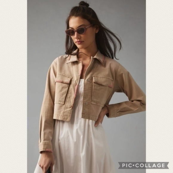 :Price Firm: NWT Anthropologie Pilcro Cropped Utility Jacket - Picture 7 of 11